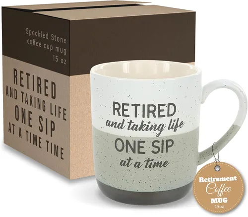 Vista 20 de Pavilion - Jubilado No Vencido - Taza Grande de Café de Gres de 15 Oz