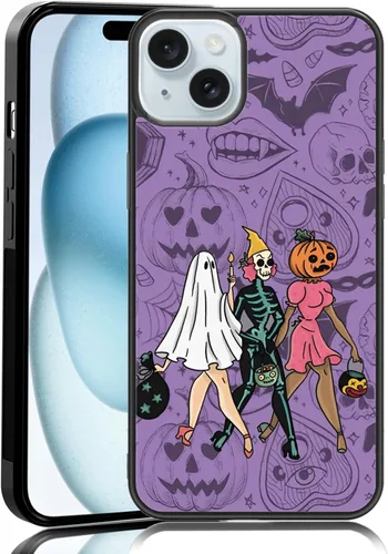 Vista 18 de Funda para iPhone 11 Pro Max, funda protectora de poliuretano termoplástico (TPU) a prueba de golpes, diseño de cabeza de calabaza, diseño de araña