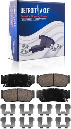 Vista 64 de Detroit Axle - Pastillas de freno traseras para Toyota Prius 2012-2015 Prius Plug-In 2017-2018 Corolla iM 2016 Sion iM 2011-2017 Lexus CT200h