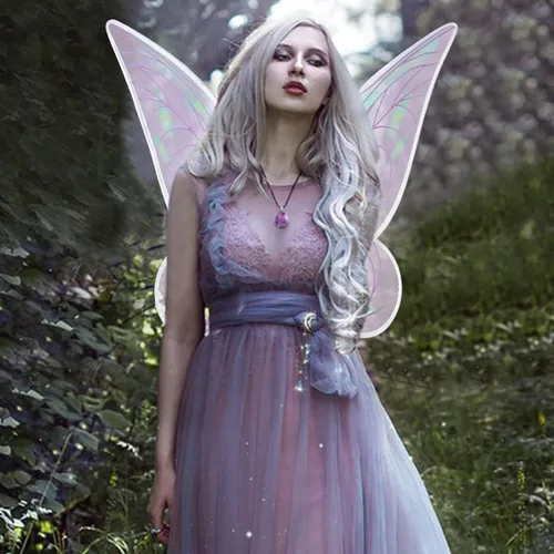 Vista 5 de quescu Fairy Wings for Adults,Butterfly Wings for Girls,Angel Wings,Fairy Costume for Women Halloween Dress Up Party Favor