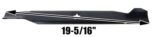 Vista 4 de USA Mower Blades (2) AYP842BP - Cuchilla para cortacésped de alta elevación para AYP Craftsman 12784 127842 138407 138497 138970 193957 Longitud 19