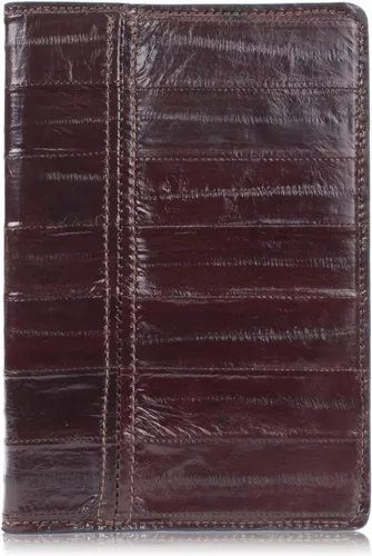 Vista 4 de Cuaderno de cuero genuino EEL Skin (pequeño, negro)