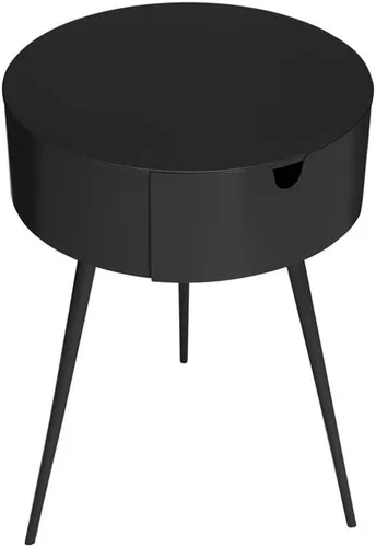 Vista 5 de Meridian Furniture Bali Collection Modern Mesita de noche contemporánea de metal duradero, 16 pulgadas de ancho x 16 pulgadas de profundidad x 23