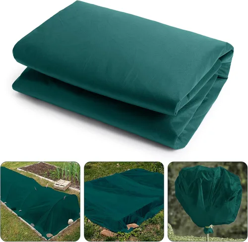 Vista 7 de Alpurple - Cubiertas de invierno para plantas con protección contra la congelación - Cubierta cálida rectangular para protección de plantas, manta