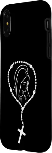 Vista 8 de iPhone 16 Rosario Virgen María Dios Jesús Fe Religioso Católico Estuche de Regalo