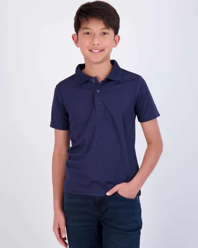 Vista 2 de Real Essentials Paquete de 3: Polo de manga corta para niño, uniforme escolar, rendimiento activo, golf (de 4 a 16 años)