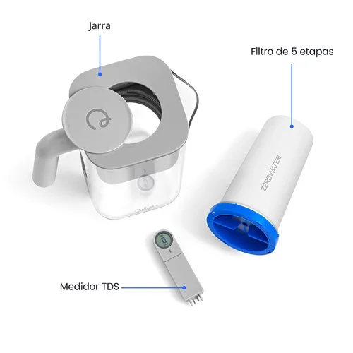 Vista 10 de Culligan con tecnología ZeroWater - Jarra con filtro de agua de 8 tazas – Incluye filtro de agua avanzado de 5 etapas, certificado IAPMO