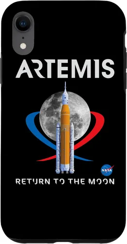Vista 24 de Funda con logotipo para iPhone 15 Pro NASA Artemis Mission SLS Moon Insignia