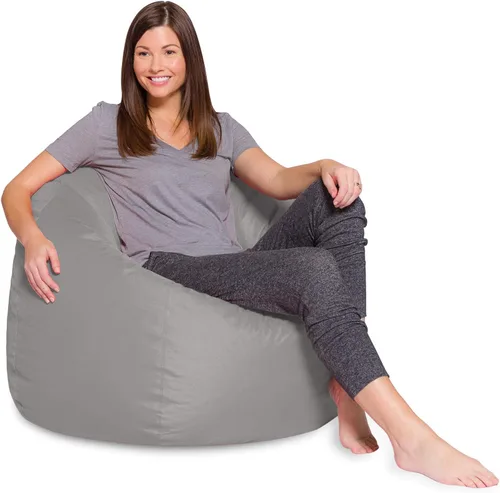 Vista 26 de Posh Creations - Sillón puff para niños, adolescentes y adultos, incluye funda extraíble y lavable a máquina, tamaño mediano de 27 pulgadas, lona