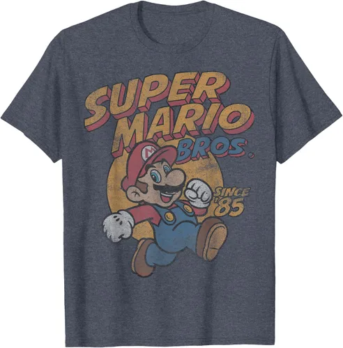 Vista 58 de Super Mario Bros. Desde '85 Camiseta Vintage con Póster' Negro