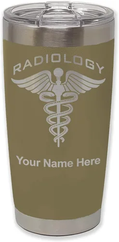 Vista 36 de LaserGram Vaso personalizado de 20 onzas, radiología (negro) Regalo grabado para radiólogos, acero inoxidable aislado al vacío, grabado con láser