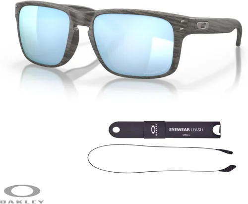 Vista 2 de Oakley Square Wire OO4075 Rectangular Sunglasses For Men + BUNDLE Leash + Designer iWear Care Kit