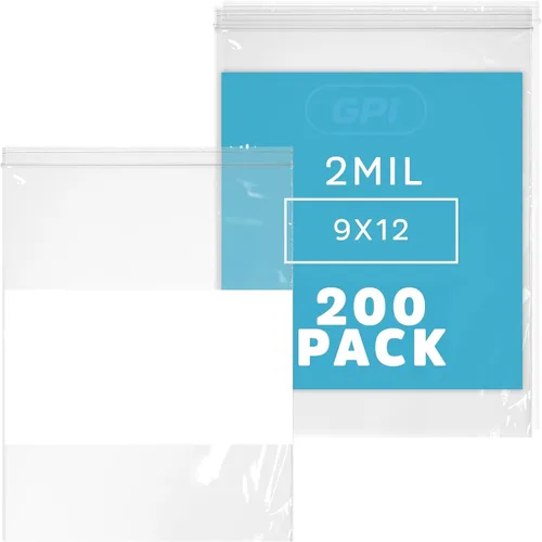 Vista 8 de GPI Paquete de 100 bolsas de plástico transparente de 1.5 x 2 pulgadas con cierre de cremallera, bolsas de polietileno resistentes y duraderas de 2