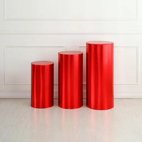 Vista 10 de Fundas para soportes de cilindro para fiestas, soportes de pedestal de cilindro, fundas elásticas de bronce, cubierta de pedestal de cilindro