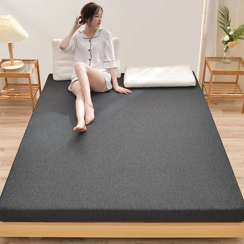 Vista 2 de Cubrecolchón de espuma viscoelástica de gel, protector de colchón refrescante, cubrecolchón de cama con infusión de gel con funda extraíble lavable
