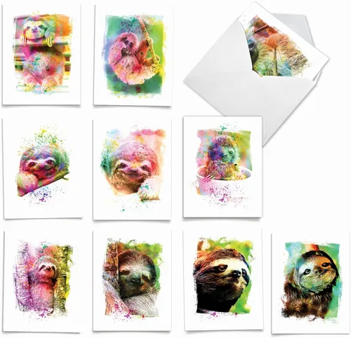 Vista 11 de The Best Card Company Juego de caja de tarjetas de felicitación en blanco de acuarela surtidas - Incluye 10 tarjetas + sobres, 10 diseños únicos