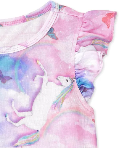 Vista 2 de The Children's Place girls The Children's Place Girls Sleeveless Tank Top and Shorts 2 Piece Pajama Set