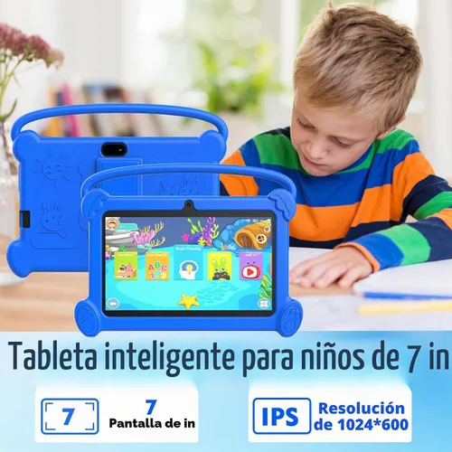 Vista 5 de Tableta infantil de 7 pulgadas para niños de 3 a 9, 32 GB de ROM, 4 GB de RAM, Android 12, tableta para niños pequeños con funda a prueba de golpes