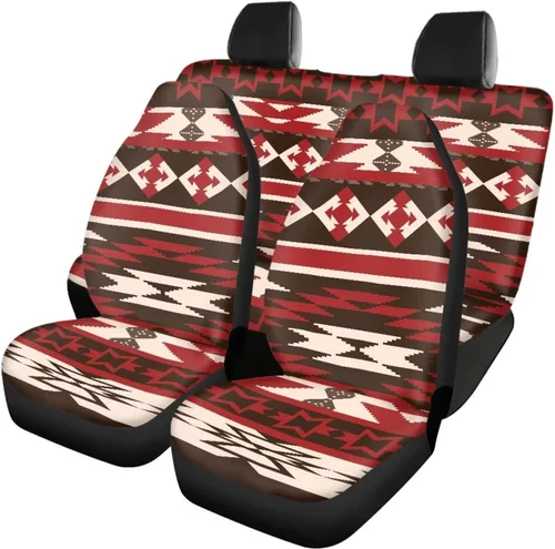 Vista 19 de Howilath 250 USA Anniversary - Juego de 4 fundas de asiento de automóvil de ajuste universal para asientos delanteros y traseros para uso en todas