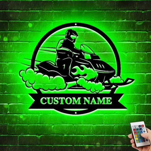Vista 14 de Arte de pared de metal personalizado para motocross con luz LED, luz nocturna personalizada con nombre de motocross, decoración de lámpara de neón