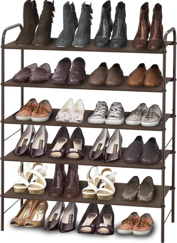 Vista 14 de Simple Houseware - Organizador de almacenamiento para zapatero de 2 niveles, color bronce