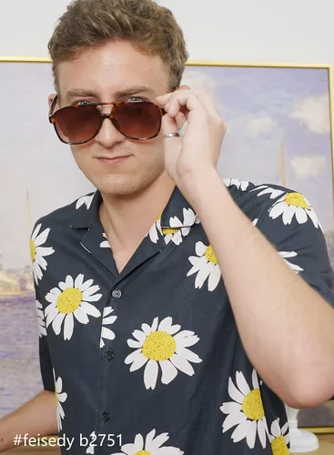 Vista 6 de FEISEDY Gafas de sol estilo aviador vintage retro de los años 70 para mujeres y hombres, marco cuadrado grande clásico B2751