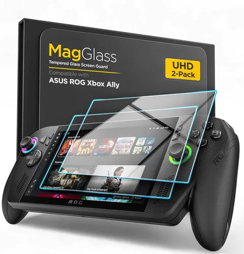 Vista 8 de magglass Protector de pantalla con bloqueo de luz azul para ASUS ROG Ally, protector de pantalla de vidrio templado de cobertura completa