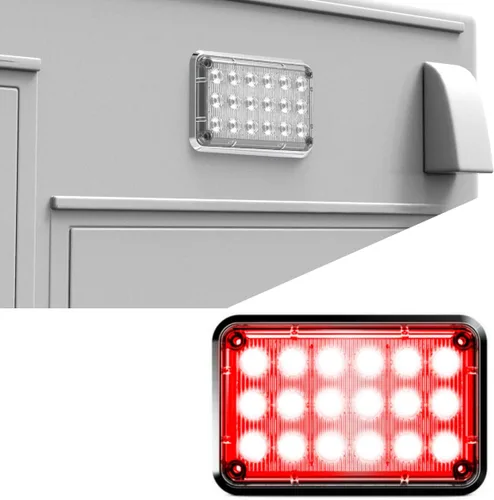 Vista 11 de Alpha-Z 6x4 Ambulancia LED Montaje en Superficie Luces estroboscópicas de emergencia y camión de bomberos Luz de advertencia ultra delgada