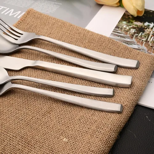 Vista 4 de Cuchillo de cena de 8 piezas, acero inoxidable 18/10 de plata mate para el hogar, restaurante, fiesta, uso diario de mantequilla (9 pulgadas)
