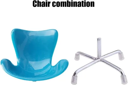 Vista 3 de Silla de erizo mini asiento giratorio de plástico, juguetes para animales pequeños, decoración de hábitat, accesorios de jaula, suministros