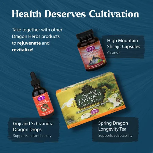 Vista 5 de Dragon Herbs He Shou Wu - Suplemento preparado para apoyar la energía, el estado de ánimo, el apoyo inmunológico, el envejecimiento saludable