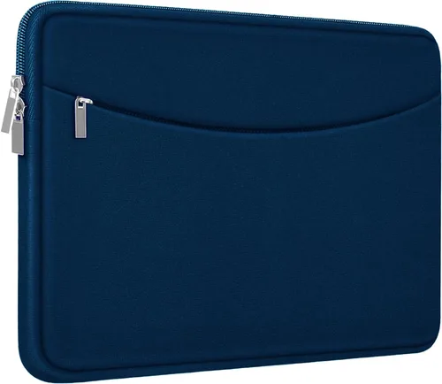 Vista 16 de Funda para laptop de 14 pulgadas, maletín protector a prueba de golpes con bolsillo para accesorios, bolsa portátil para computadora para MacBook