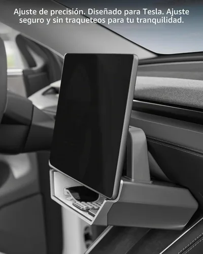 Vista 3 de 3W Magnetic Under Screen Storage Box for Tesla Model Y Juniper 2025-2026 White