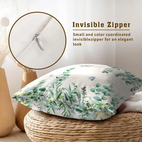 Vista 59 de Giwawa Juego de 2 fundas de almohada decorativas con diseño floral de girasol de 16 x 16 pulgadas, fundas de cojín decorativas para el hogar, sofá