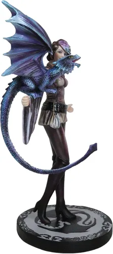 Vista 5 de Ebros Gift Fantasía Mitos y Leyendas Dragón Entrenador Guerrero Princesa Hada con Joven Dragonling Figura Edad de Dragones y Mazmorras Decoración