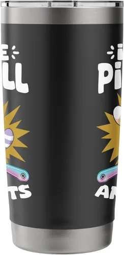 Vista 2 de Pinball and Cats 90s Nostalgia Pinball Wizard Pet Cat Lover Stainless Steel Insulated Tumbler