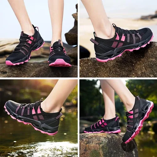 Vista 6 de ziitop Zapatos acuáticos de senderismo para mujer, de secado rápido, para deportes al aire libre