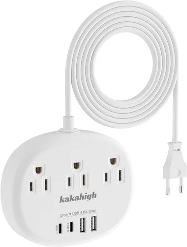 Vista 10 de Adaptador de enchufe multipaís, adaptador de corriente internacional de 3