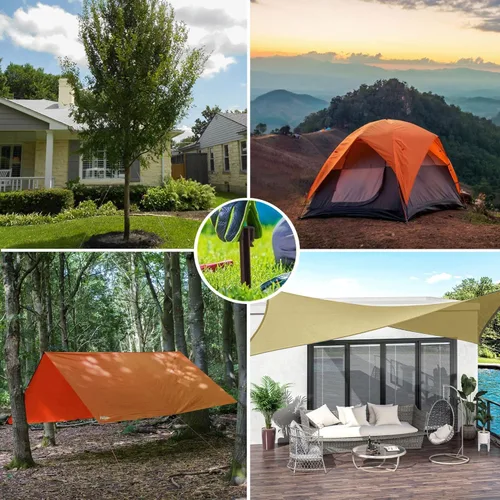 Vista 5 de 16 estacas de plástico resistentes de 12 pulgadas, estacas inflables de repuesto, anclaje de suelo para patio al aire libre para decoraciones