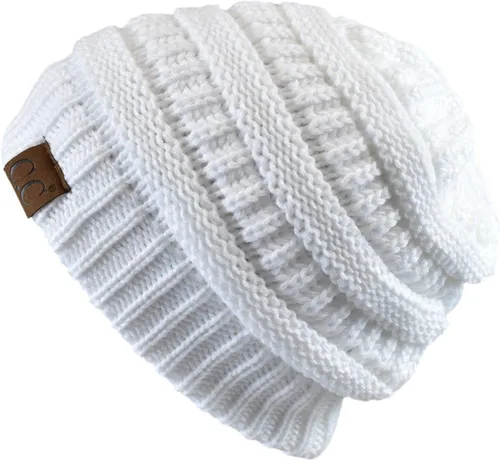 Vista 168 de C.C Trendy Warm Chunky Soft Stretch Cable Knit Beanie