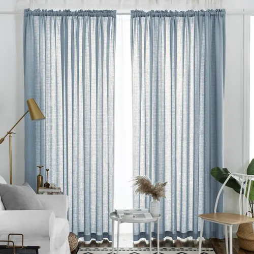 Vista 61 de Melodieux Cortinas de Niveles Semitraslúcidas Negras de 24 Pulgadas de Largo para Cocina, Cafetería, Dormitorio, Ventanas Pequeñas, Aspecto de Lino