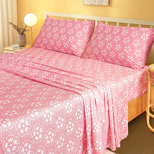 Vista 8 de Marquess Juego de sábanas de franela estampadas tamaño matrimonial, juego de ropa de cama de franela cepillada de microfibra con bolsillo profundo
