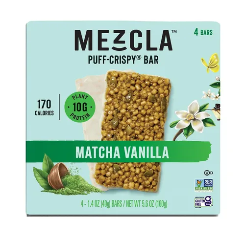 Vista 16 de Barras de proteína crujientes Mezcla, barras de proteína veganas y sin gluten, 10g de proteína, alternativa a los bocados de arroz crujientes