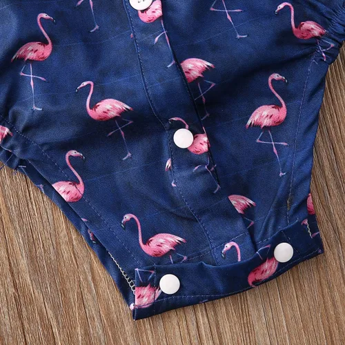 Vista 3 de Bagilaanoe Mameluco formal de manga corta para bebés y niños, ropa de caballero de una pieza, 3-24 meses