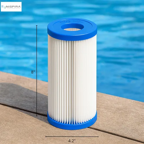 Vista 3 de Nispira Filtro de piscina de repuesto para bomba de filtro de piscina Bestway Flowclear tipo III 58012E 1000-1500 galones Paquete de 2