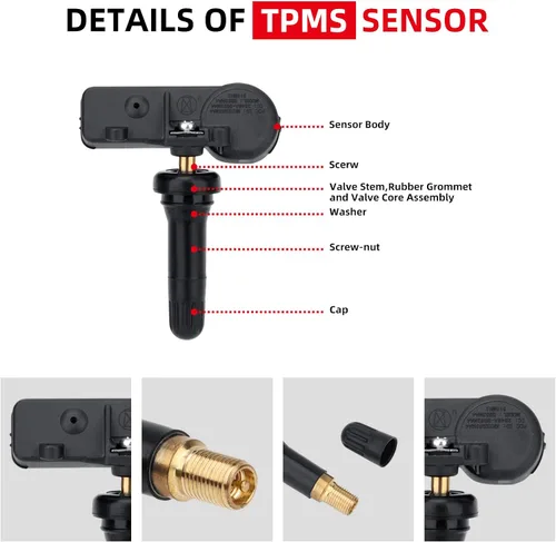 Vista 5 de DE8T-1A180-AA 315MHz Sistema de monitoreo de presión de neumáticos (TPMS) Sensor compatible con Ford F150 C-MAX E150 E250 Edge Escape Expedition