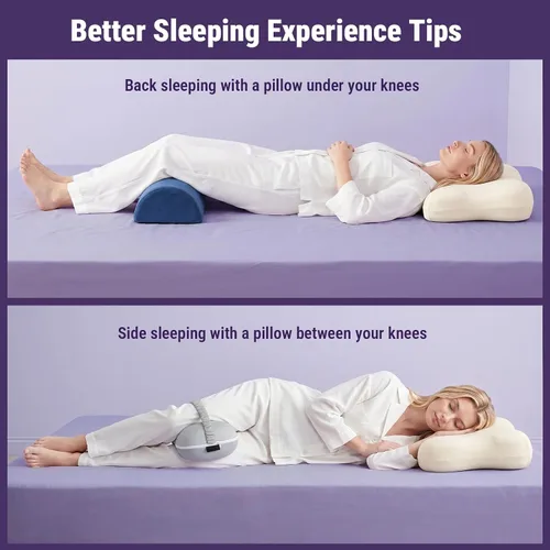 Vista 8 de ZZ-WELL Almohadas para Dormir de Lado para Adultos - Almohada Cervical Patentada para el Cuello para Dormir - Almohada de Espuma Viscoelástica