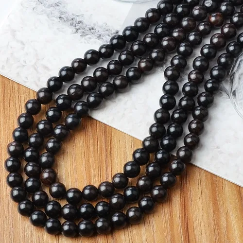 Vista 15 de MASSIVE BEADS - KIT de 960 cuentas de madera redondas sueltas mixtas naturales de 6 mm para hacer joyas, con hilo e agujas (12 de madera, 6 mm)