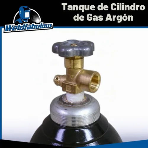 Vista 4 de Tanque Cilindro de Gas Argón 100% para Soldadura 80 cu/ft CGA 580 - LLENO