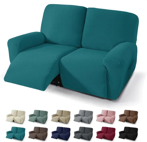 Vista 9 de JIVINER Fundas reclinables de gran tamaño de 3 piezas para sillón reclinable grande con bolsillos, tela jacquard elástica Lazy Boy funda para sofá